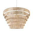 Marimba 40 L x 40 W x 24 H Natural Cane 6 Tier Chandelier by Mercana at Eve Furniture