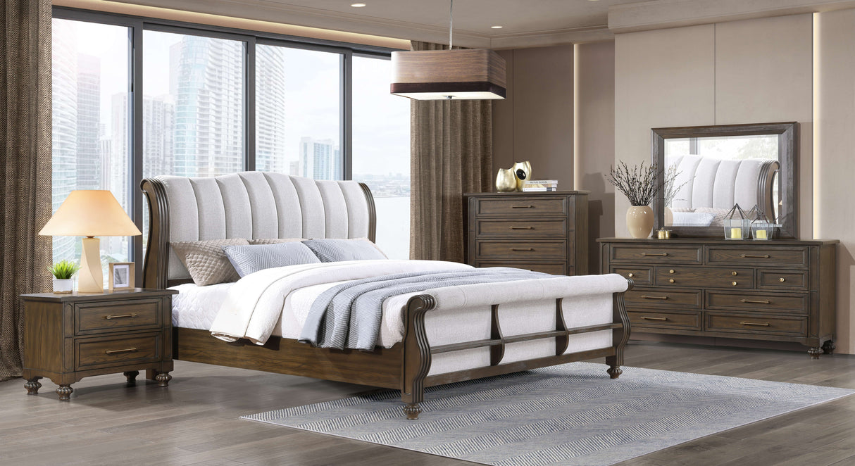 Marina Dark Walnut Bedroom Set by Cosmos Furniture at Eve Furniture