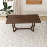 Marina Solid Wood Dining Table In Brown by Ashcroft Imports at Eve Furniture