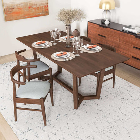 Marina Solid Wood Dining Table In Brown by Ashcroft Imports at Eve Furniture