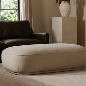 Marion Beige Rectangular Ottoman by Moe's Home at Eve Furniture