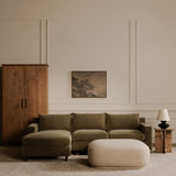 Marion Beige Square Ottoman by MOES at Eve Furniture
