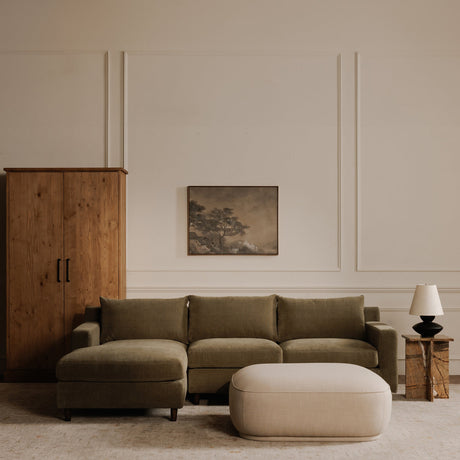 Marion Beige Square Ottoman by MOES at Eve Furniture
