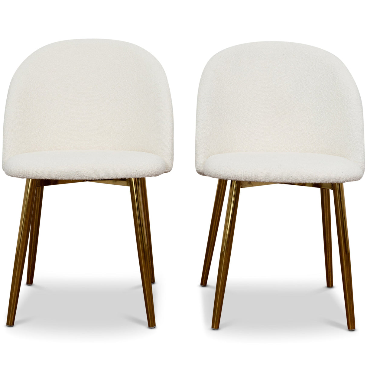 Marion Mid Century Modern Dining Chair (Set of 2) Cream Boucle