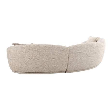 Marion Two-Tone Textured Boucle 6 Person Sectional by TOV Furniture at Eve Furniture