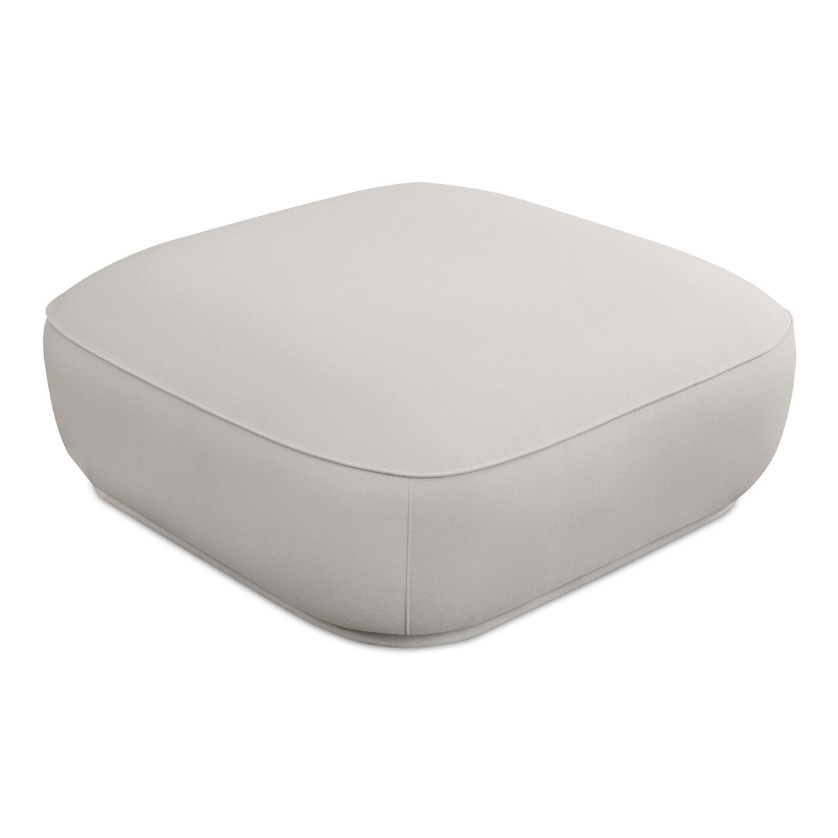 Marion White Square Ottoman by MOES at Eve Furniture