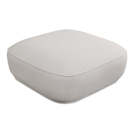 Marion White Square Ottoman by MOES at Eve Furniture