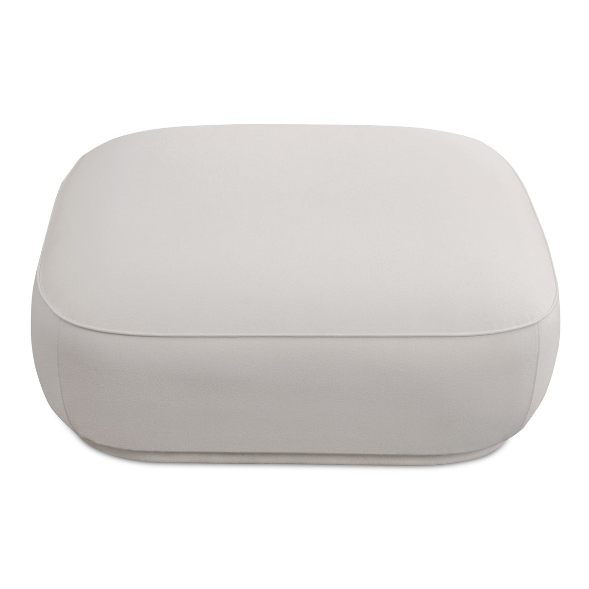 Marion White Square Ottoman by MOES at Eve Furniture