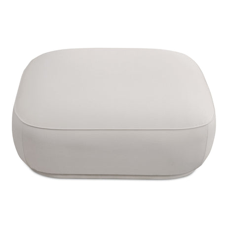 Marion White Square Ottoman by MOES at Eve Furniture