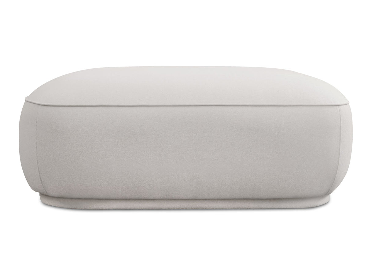 Marion White Square Ottoman by MOES at Eve Furniture
