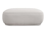 Marion White Square Ottoman by MOES at Eve Furniture