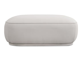 Marion White Square Ottoman by MOES at Eve Furniture