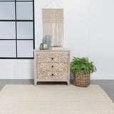 Mariska White Distressed 3-Drawer Wooden Accent Cabinet by Coaster at Eve Furniture