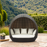 Marisol Brown & Beige Outdoor Beach Daybed by Zuomod at Eve Furniture