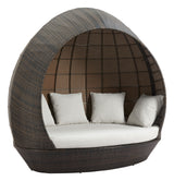 Marisol Brown & Beige Outdoor Beach Daybed by Zuomod at Eve Furniture