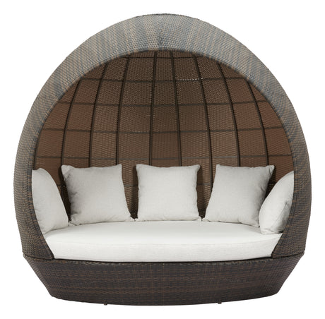 Marisol Brown & Beige Outdoor Beach Daybed by Zuomod at Eve Furniture