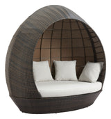 Marisol Brown & Beige Outdoor Beach Daybed by Zuomod at Eve Furniture