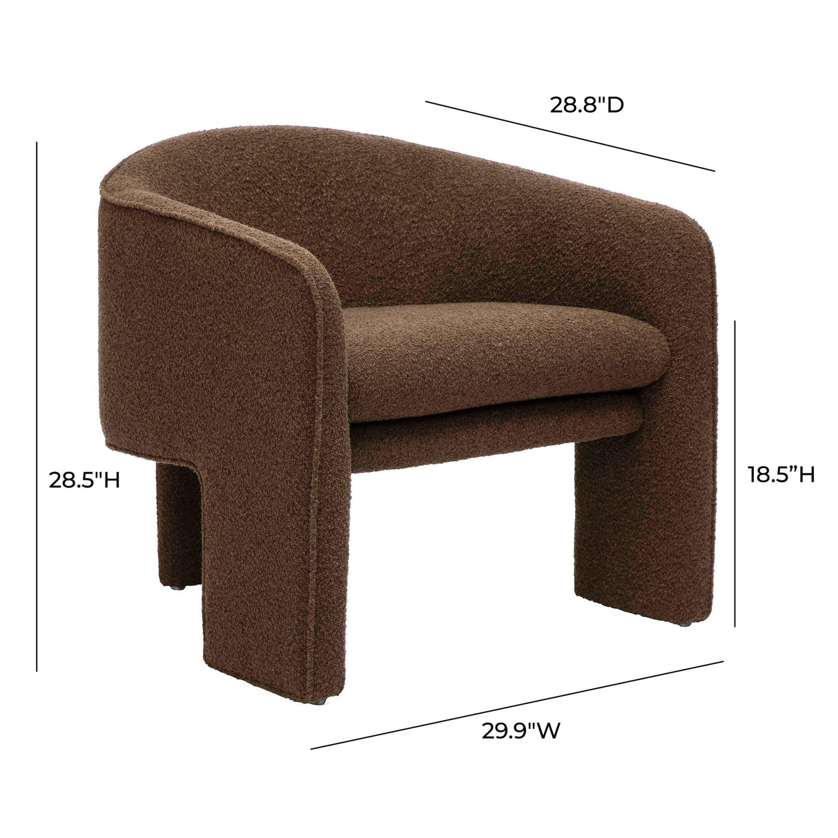 Marla Boucle Accent Chair by TOV Furniture at Eve Furniture