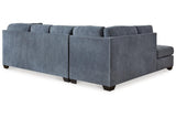 Marleton Denim 2-Piece Sectional with LAF Chaise by Ashley at Eve Furniture