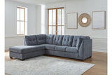 Marleton Denim 2-Piece Sectional with LAF Chaise by Ashley at Eve Furniture
