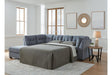 Marleton Denim 2-Piece Sleeper Sectional with LAF Chaise by Ashley at Eve Furniture