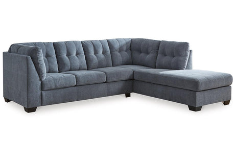 Marleton Denim 2-Piece Sleeper Sectional with RAF Chaise by Ashley at Eve Furniture