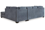 Marleton Denim 2-Piece Sleeper Sectional with RAF Chaise by Ashley at Eve Furniture
