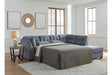 Marleton Denim 2-Piece Sleeper Sectional with RAF Chaise by Ashley at Eve Furniture