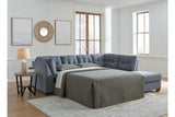 Marleton Denim 2-Piece Sleeper Sectional with RAF Chaise by Ashley at Eve Furniture