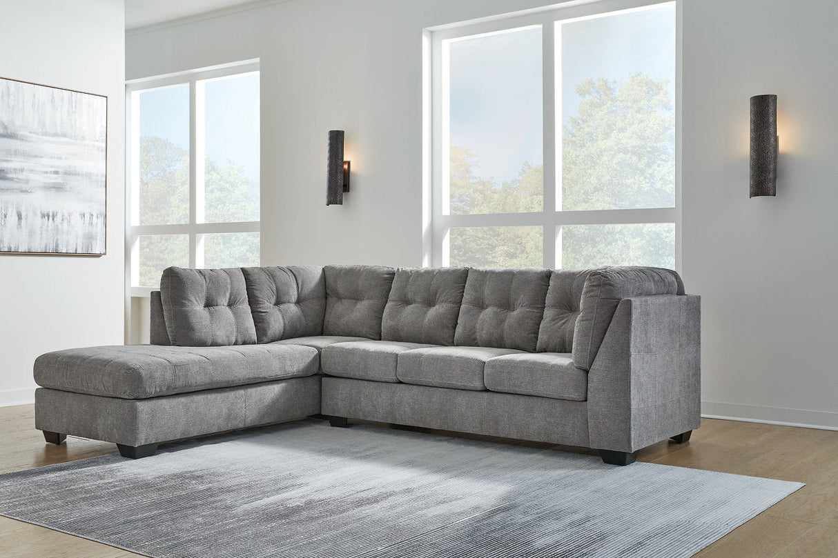 Marleton Gray 2-Piece Left Arm Facing (Left Arm Facing (LAF)) Chaise Sectional by Ashley at Eve Furniture