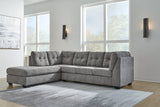 Marleton Gray 2-Piece Left Arm Facing (Left Arm Facing (LAF)) Chaise Sectional by Ashley at Eve Furniture
