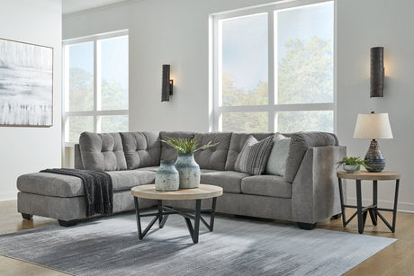 Marleton Gray 2-Piece Left Arm Facing (Left Arm Facing (LAF)) Chaise Sectional by Ashley at Eve Furniture