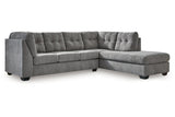 Marleton Gray 2-Piece Right Arm Facing (RAF) Chaise Sectional by Ashley at Eve Furniture