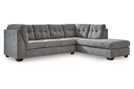 Marleton Gray 2-Piece Right Arm Facing (RAF) Chaise Sectional by Ashley at Eve Furniture