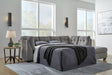 Marleton Gray 2-Piece Right Arm Facing (RAF) Chaise Sleeper Sectional by Ashley at Eve Furniture