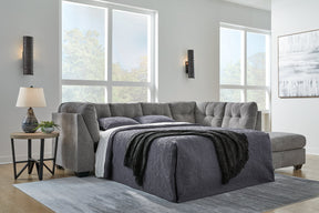 Marleton Gray 2-Piece Right Arm Facing (RAF) Chaise Sleeper Sectional by Ashley at Eve Furniture