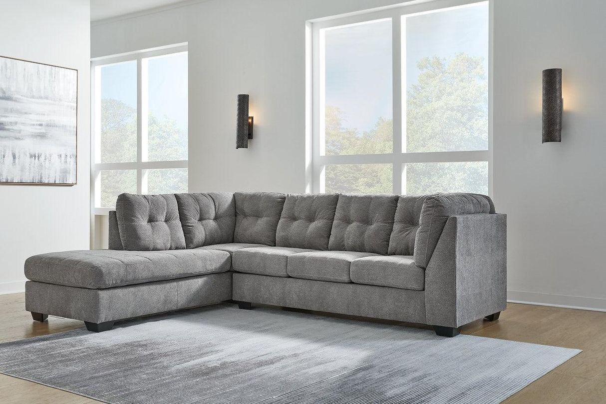 Marleton Gray 2-Piece Sectional with LAF Chaise by Ashley at Eve Furniture