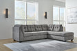 Marleton Gray 2-Piece Sectional with RAF Chaise by Ashley at Eve Furniture