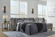 Marleton Gray 2-Piece Sleeper Sectional with RAF Chaise by Ashley at Eve Furniture