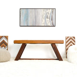Marley Genuine Leather Bench In Tan by Ashcroft Furniture at Eve Furniture