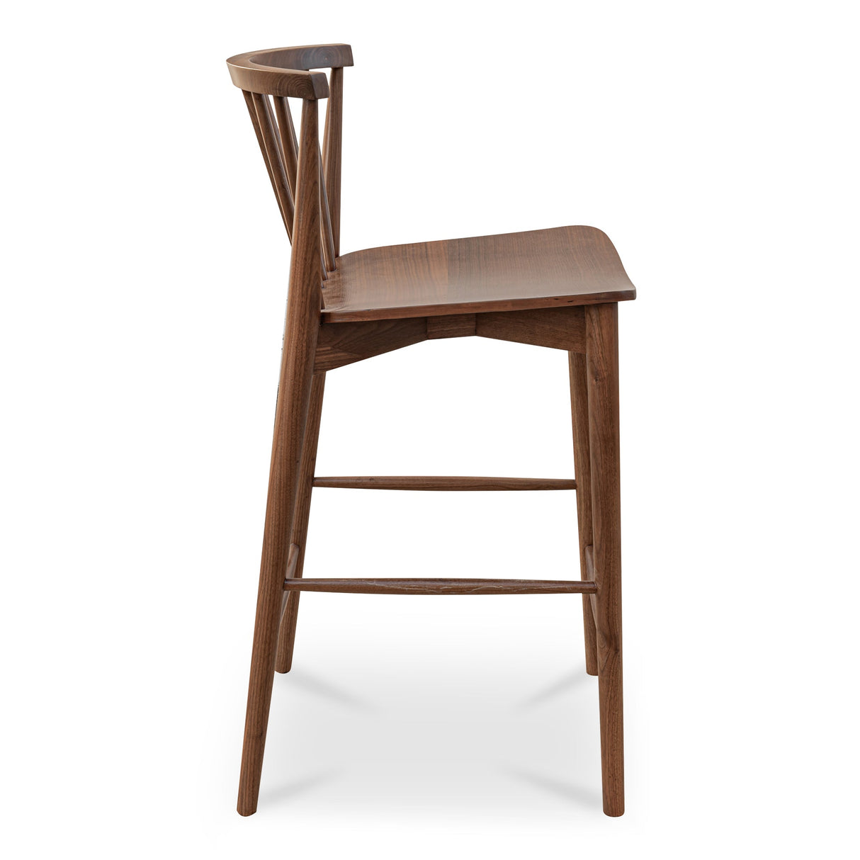 Marley Walnut Counter Stool by Moe's Home at Eve Furniture