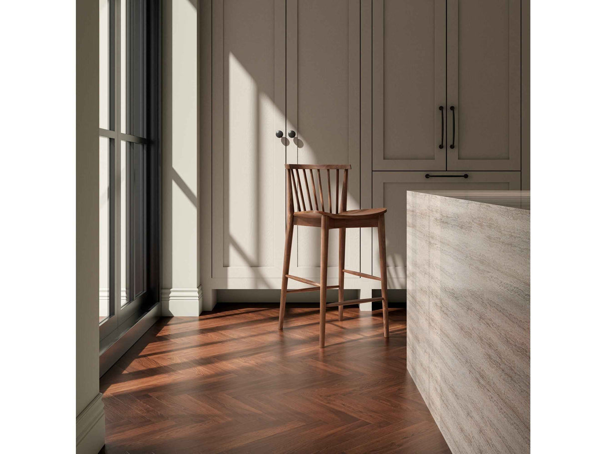 Marley Walnut Counter Stool by Moe's Home at Eve Furniture