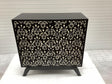 Marlon Black 2-door Floral Bone Inlay Accent Cabinet by Coaster at Eve Furniture