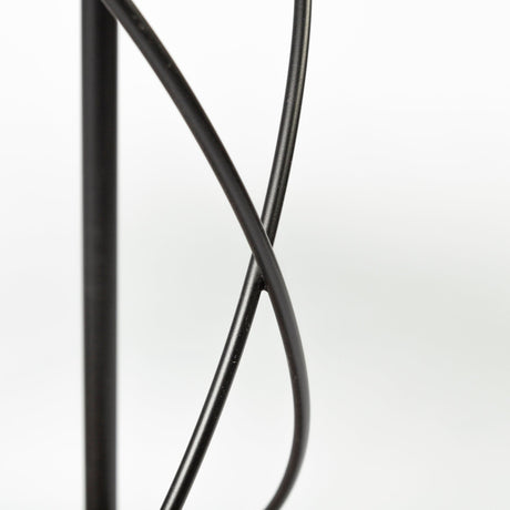 Marlon Black Metal Frame Two Tier Shelves w/Stemware holder Bar Cart by Mercana at Eve Furniture