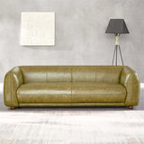 Marlon Luxury Italian Leather Green Sofa by Ashcroft Furniture at Eve Furniture
