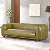 Marlon Luxury Italian Leather Green Sofa by Ashcroft Furniture at Eve Furniture