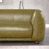 Marlon Luxury Italian Leather Green Sofa by Ashcroft Furniture at Eve Furniture