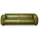 Marlon Luxury Italian Leather Green Sofa by Ashcroft Furniture at Eve Furniture