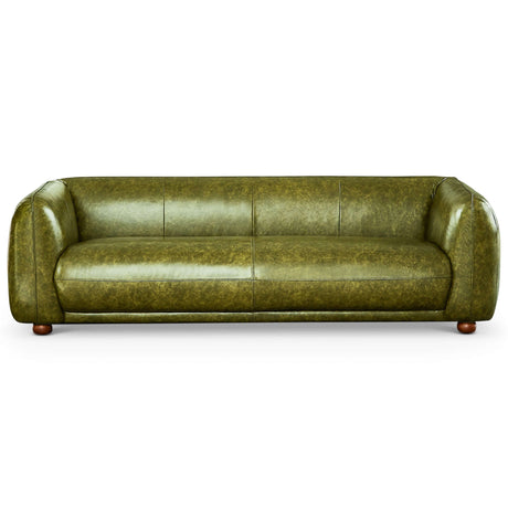 Marlon Luxury Italian Leather Green Sofa by Ashcroft Furniture at Eve Furniture