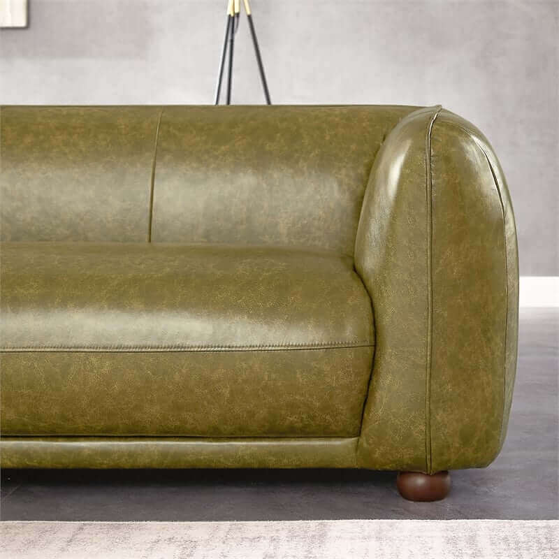 Marlon Luxury Italian Leather Sofa Green